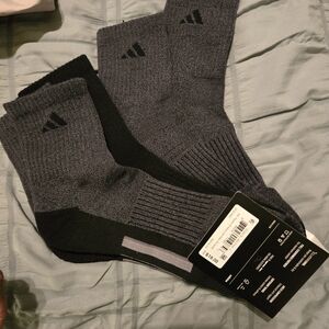 adidas Men's Athletic Socks in Black and Gray
